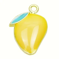 20pcslot kawaii colorful mango charms alloy drip oil pendant for necklace earrings bracelet jewelry making diy accessories
