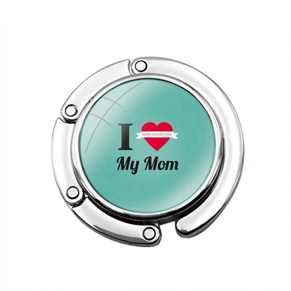 Я люблю маму складной крючок для женского стола сумка хранения декоративный