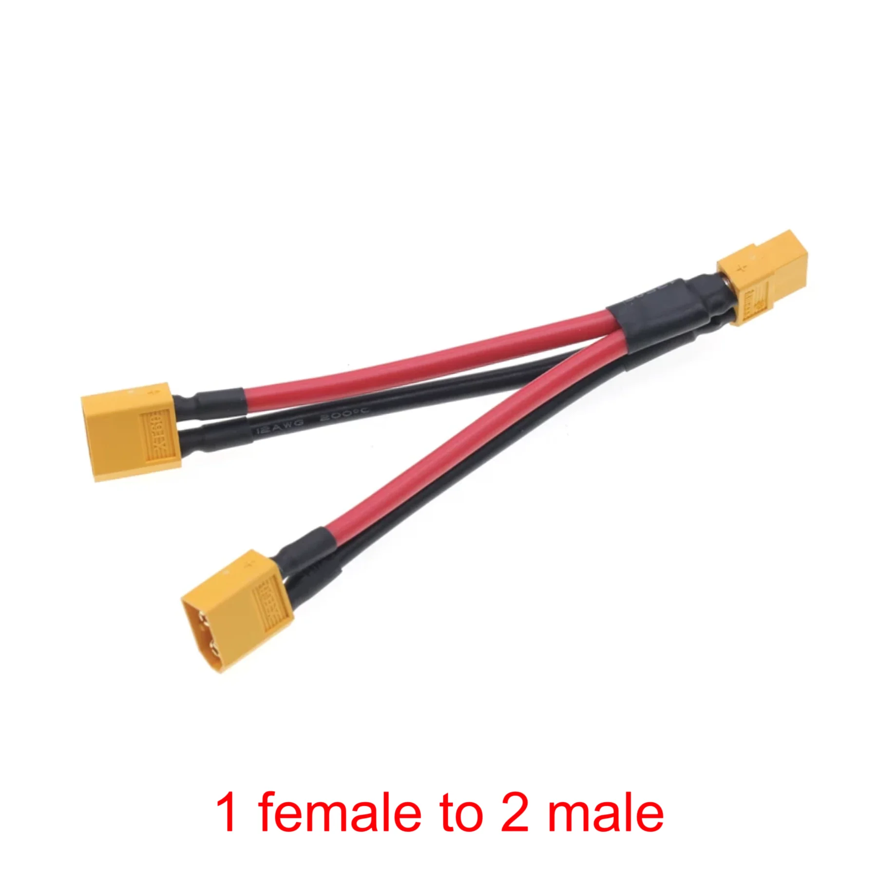 XT60 Параллельный разъем для аккумулятора, штекер/гнездо кабеля, двойной удлинитель от 1 до 2/1to3 12AWG/14AWG, силиконовый провод для двигателя зарядного устройства