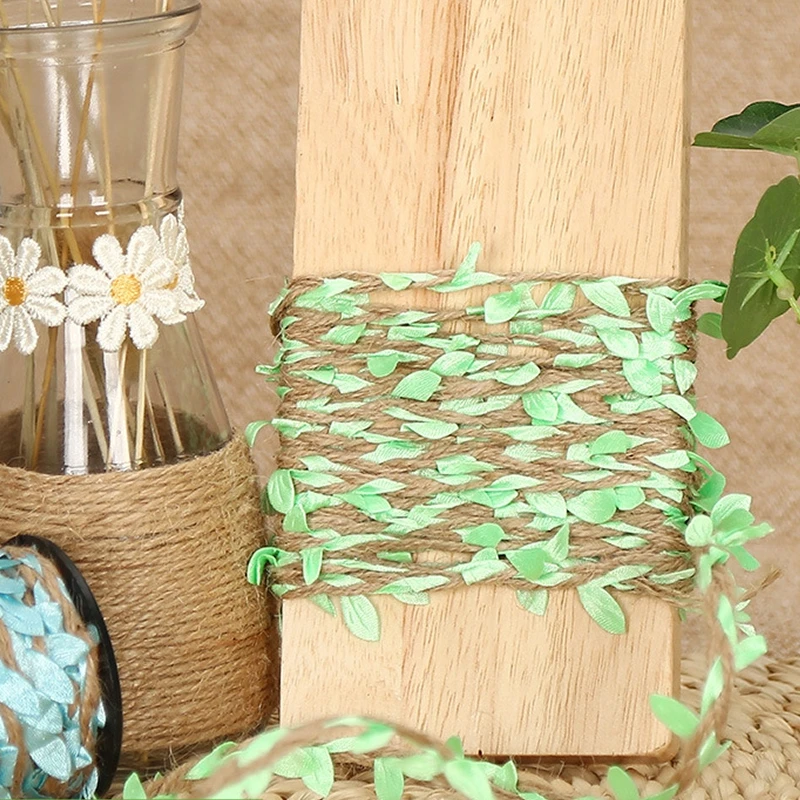 5M Natural Vintage Jute Ribbon Rope Cord DIY Wedding String Twine Crafts Gift Party Christmas Home Decoration Accessories |