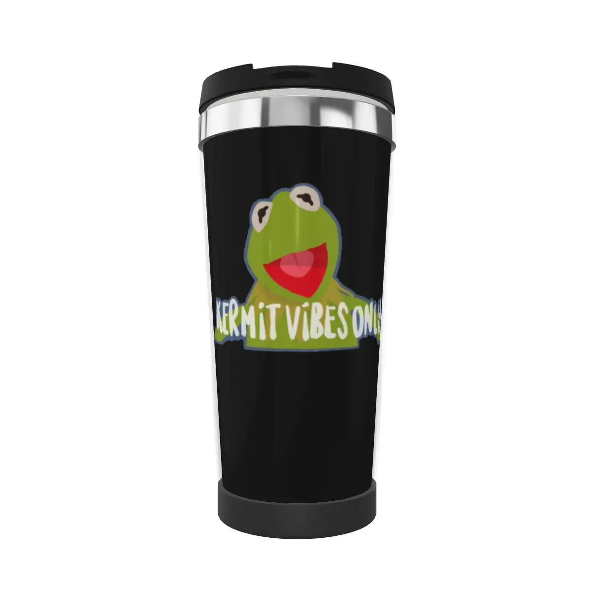 

Double Insulated Water Cup Kermit Vibes Only Funny Graphic Heat Insulation coffee cups Vacuum flask Mug Humor Graphic