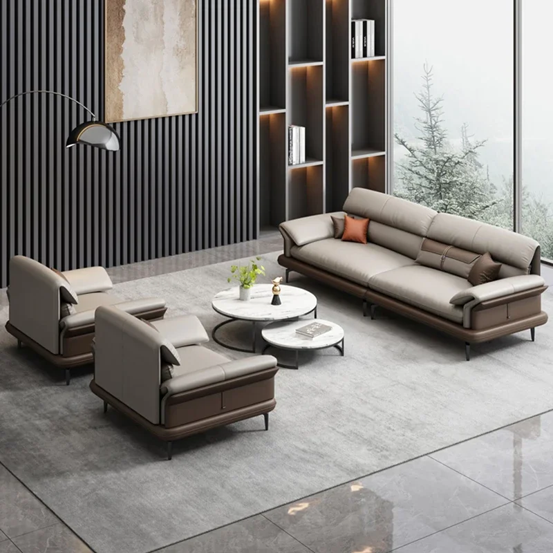 Кожаная мебель роскошный модульный диван Современная эргономичная необычная