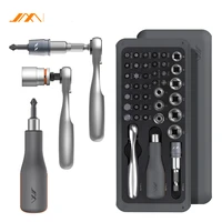 new version jimi 41 in 1 screwdriver s2 magnetic bits ratchet wrench screwdrivers kit diy household repair tool