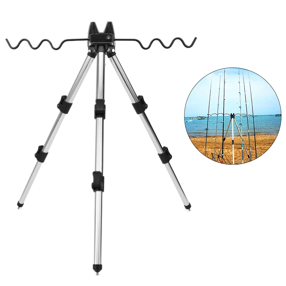 

Fishing Rods Support Multifunction Telescopic Rod Holder Foldable Adjustable Outdoor Fishing Equipment Tripod Fishing Rods Stand