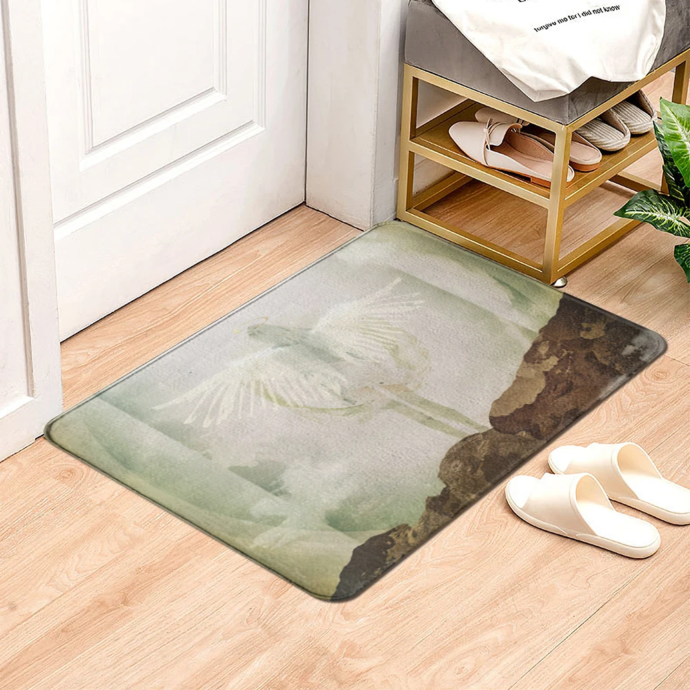 Коврик дверной с принтом ангела кухонный ковер для входной двери коврик ванной