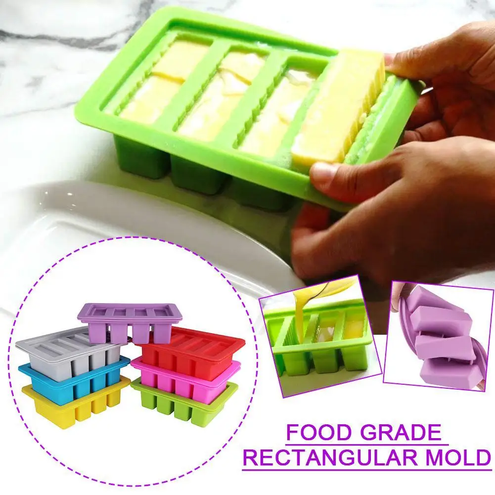 

Rectangular Silicone Butter Mold With Cover DIY Silicone Mold Soft And Food Safe Decorating Tools