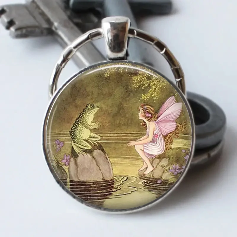 

New Accessories Fashion Frog Angel Keychain Key Pendant