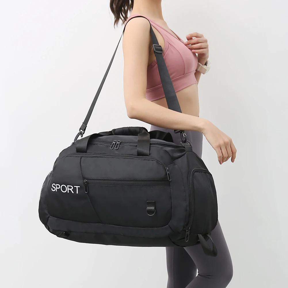 

Водонепроницаемый дорожный рюкзак из ткани Оксфорд, чемодан с боковым карманом для обуви, для тренировок на открытом воздухе, кемпинга, пеш...