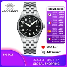 ADDIESDIVE Watches For Men Luxury Business Leisure Automatic Mechanical Men's Watch Fluorescent Waterproof NH35A 316L Stainless