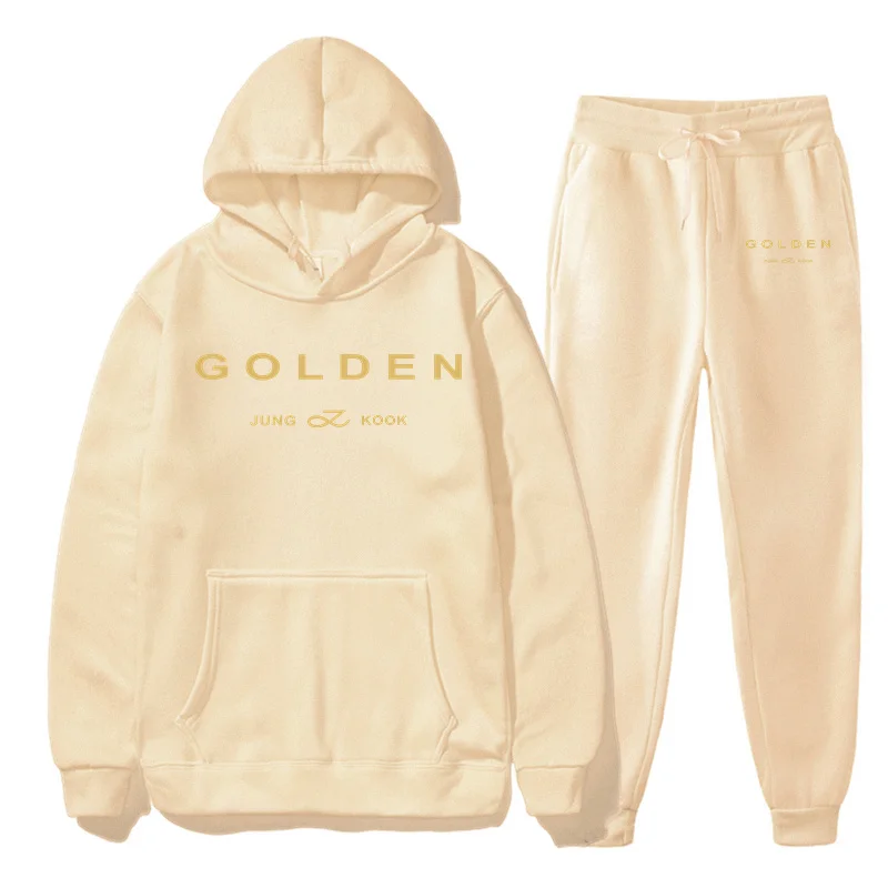Jungkook Kpop Спортивный Костюм Унисекс Для Мужчин И Женщин С Толстовкой Брюками