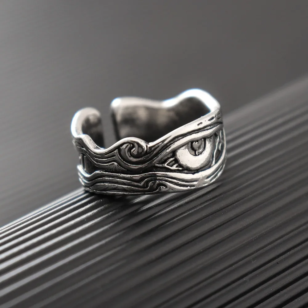 Винтажное Открытое кольцо Horus Eye креативный дизайн чувство панк хип-хоп рандомное