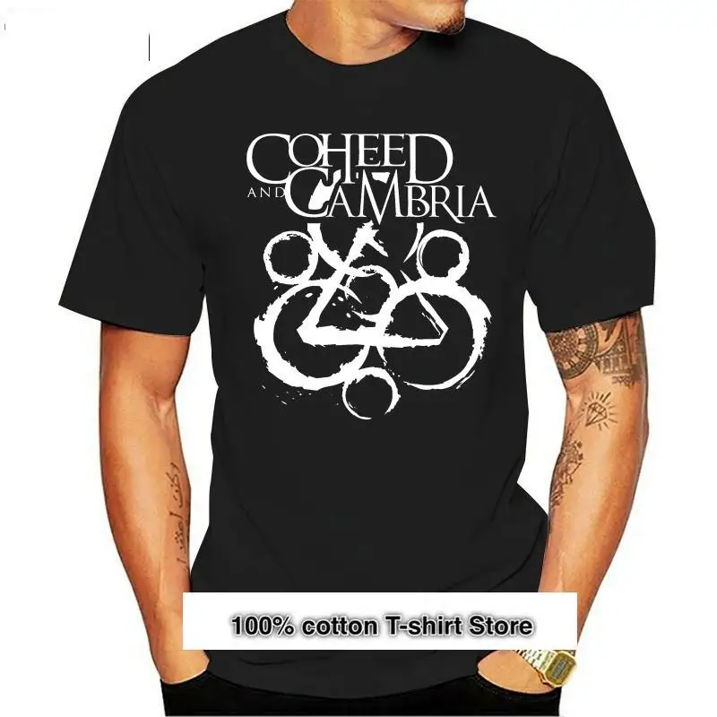 

Camiseta de moda para hombre, camisa de color negro con estampado de Coheed y Cambria Tour, disponible en talla grande, nueva