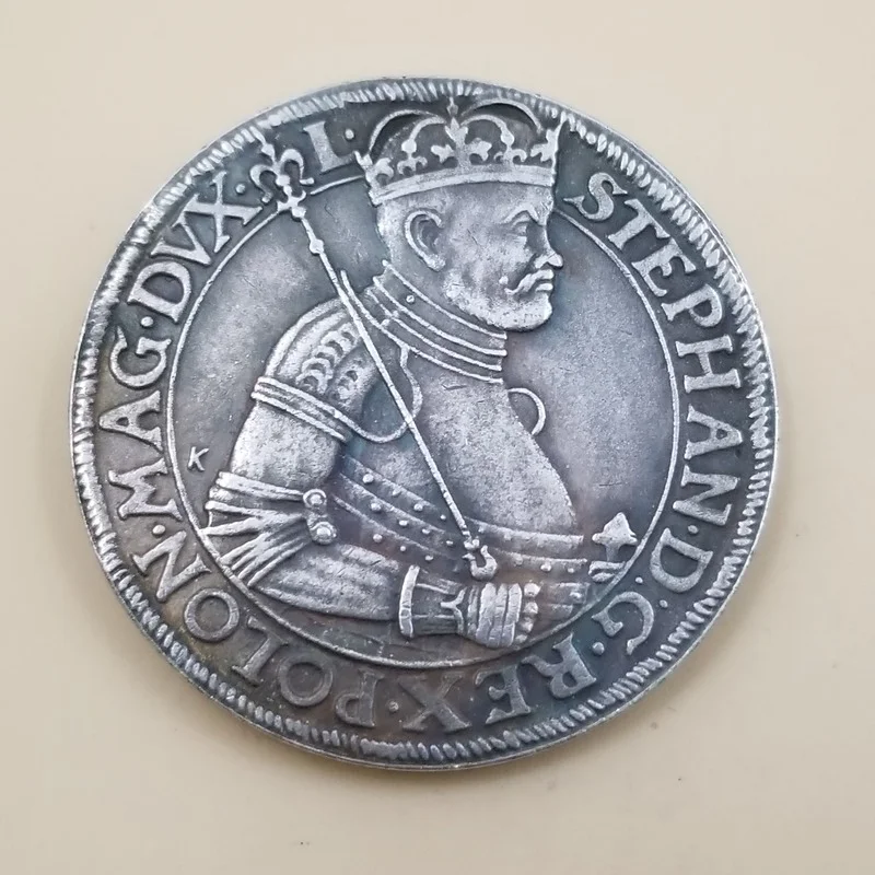 

Польша 1585 Посеребренная латунная памятная Коллекционная монета подарок удачная монета