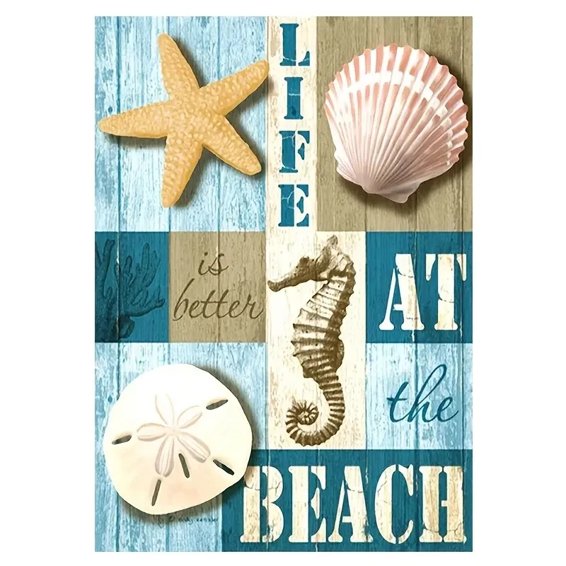 

Diamond Painting Set Starfish Seahorse Shell DIY Handmade Beginner Full Diamond Dot Painting Craft Home Art Decoration