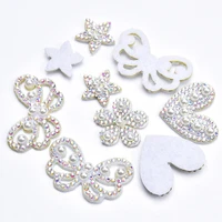 5pcs pearl rhinestone patch clothes applique diy sew on headwear shoes clothing bags patches decorative sewing patch accessories