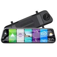 4g dash cam android8 1 car camera 9 66 inch touch screen 1080p dual lens car black box gps