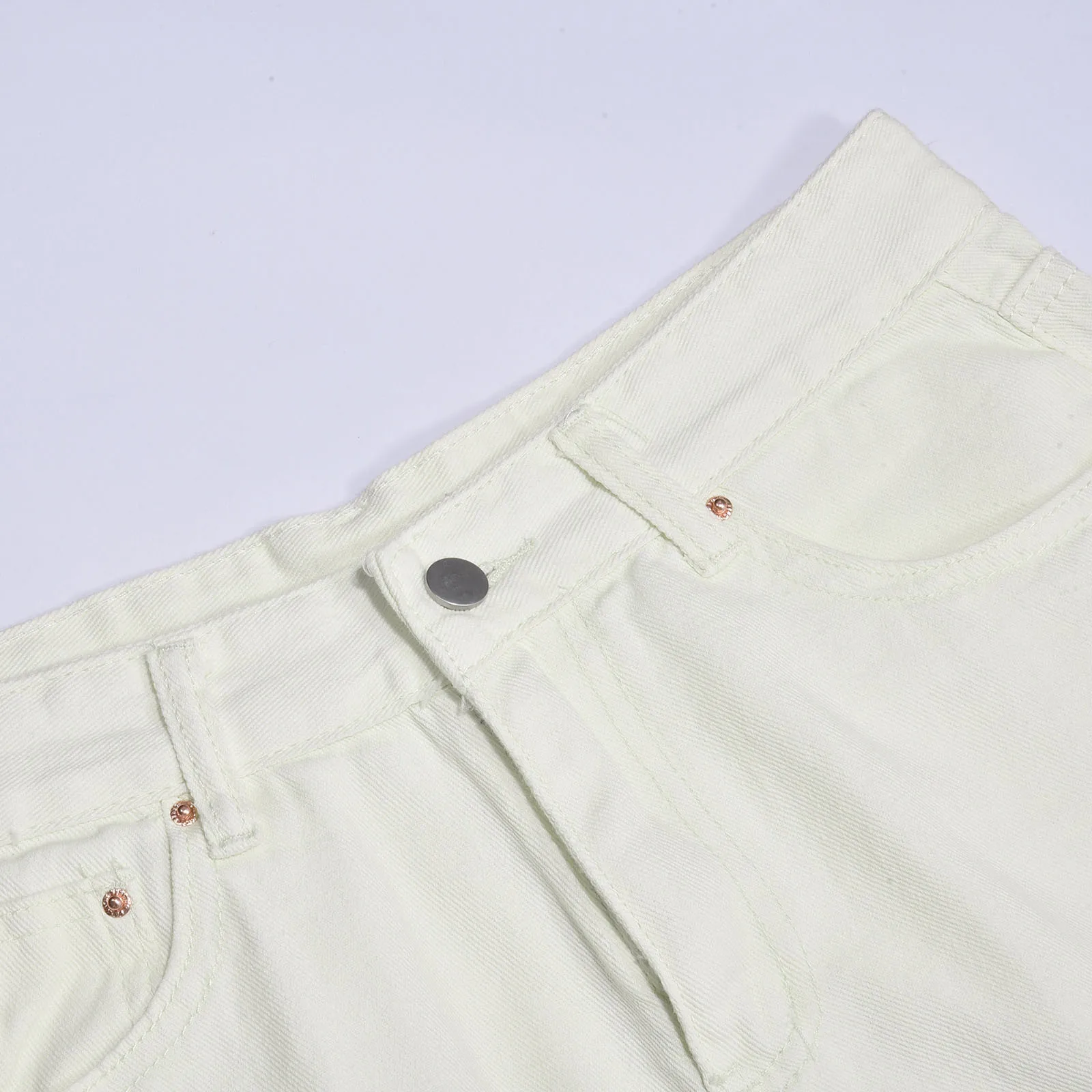 Женские винтажные джинсы в стиле Хай-стрит белые повседневные Прямые джинсовые