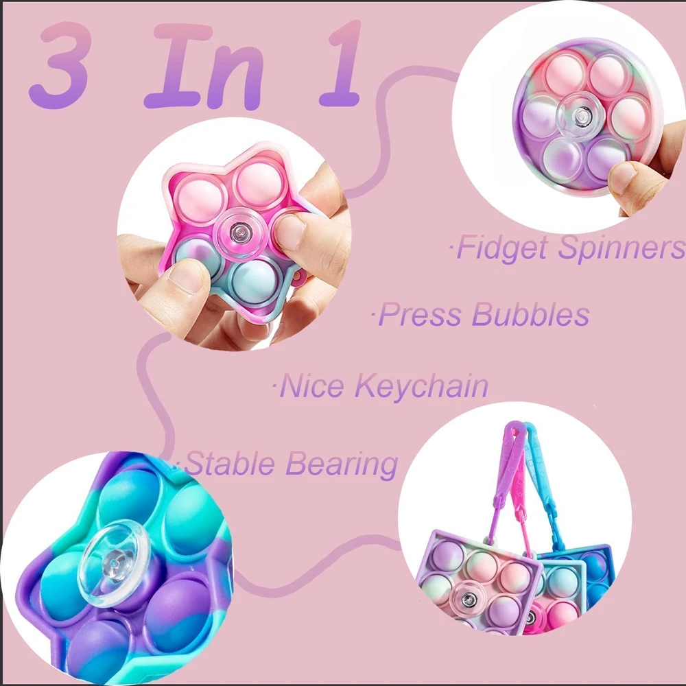 24 упаковки Набор игрушечных спиннера пузырьки снятие стресса |