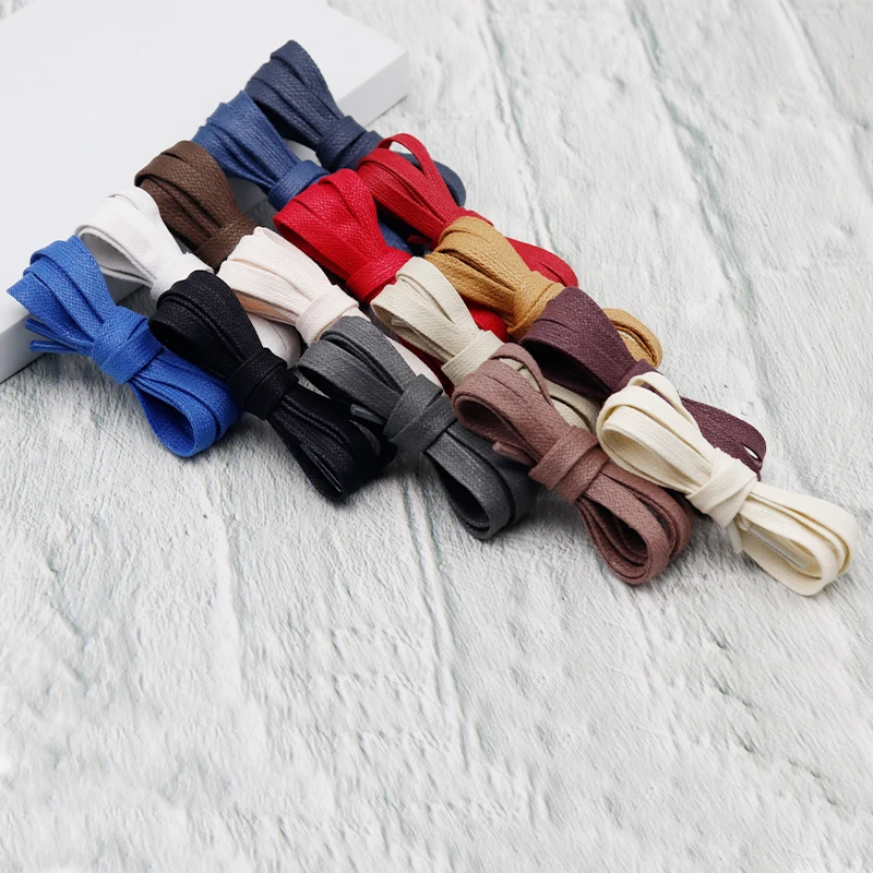 Weiou Waxed Cotton Women Boot Shoelaces Waterproof Sneaker Flat Lace Durable Canvas String 100 Pairs For Wholesale Drop-Shipping
