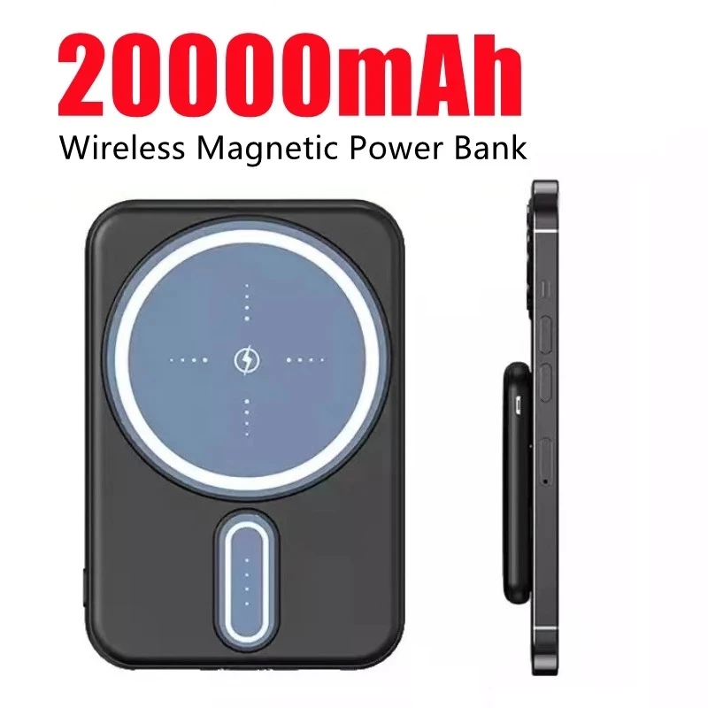 

20000mAh Magnetic Power Bank For Macsafe Portable Charger Wireless Fast Charging External Battery for Xiaomi iPhone 11 12 13 pro