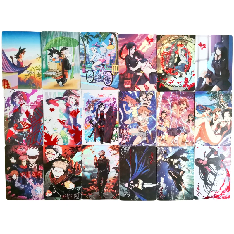 

18 шт./набор ACG карты Драконий жемчуг Akame Ga Kill juютсу Kaisen аниме игровые персонажи мультфильм самодельные коллекционные карты DIY игрушки