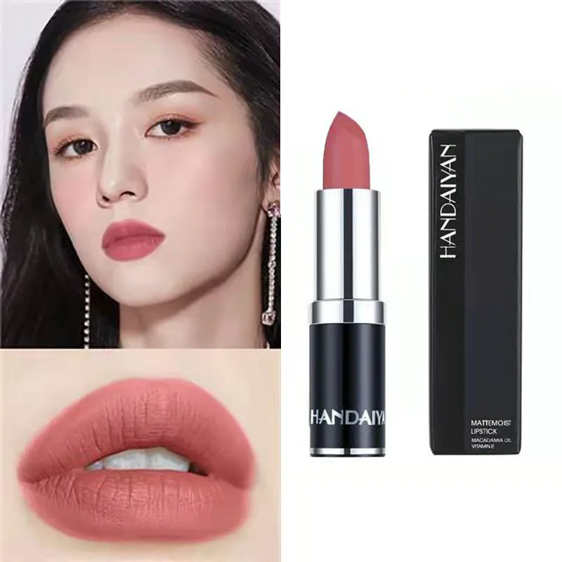 

Nude Matte Velvet Lipstick Natural Long Lasting Lip Glaze Easy To Wear Sexy Lip Makeup Lithe Non-stick Cup 12 Colors Cosmetics