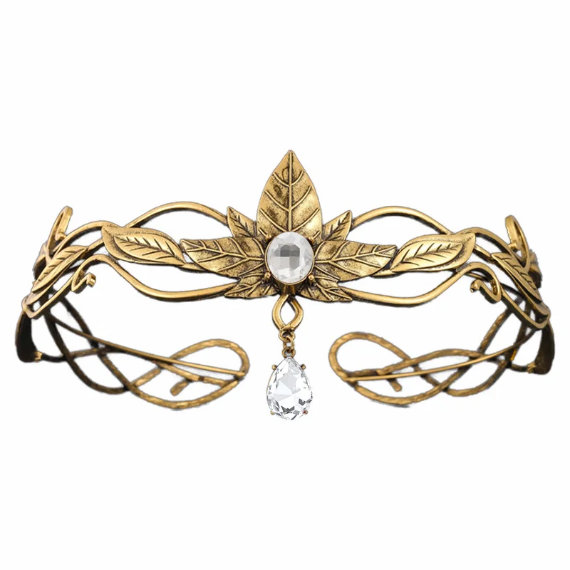 Женская обруч для волос Fairycore Witch со стразами в языческом стиле