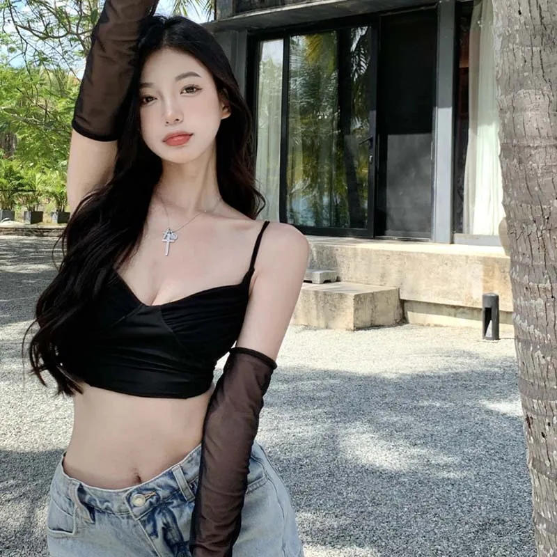 Женский топ на бретельках без рукавов с открытой спиной женский футболка майка