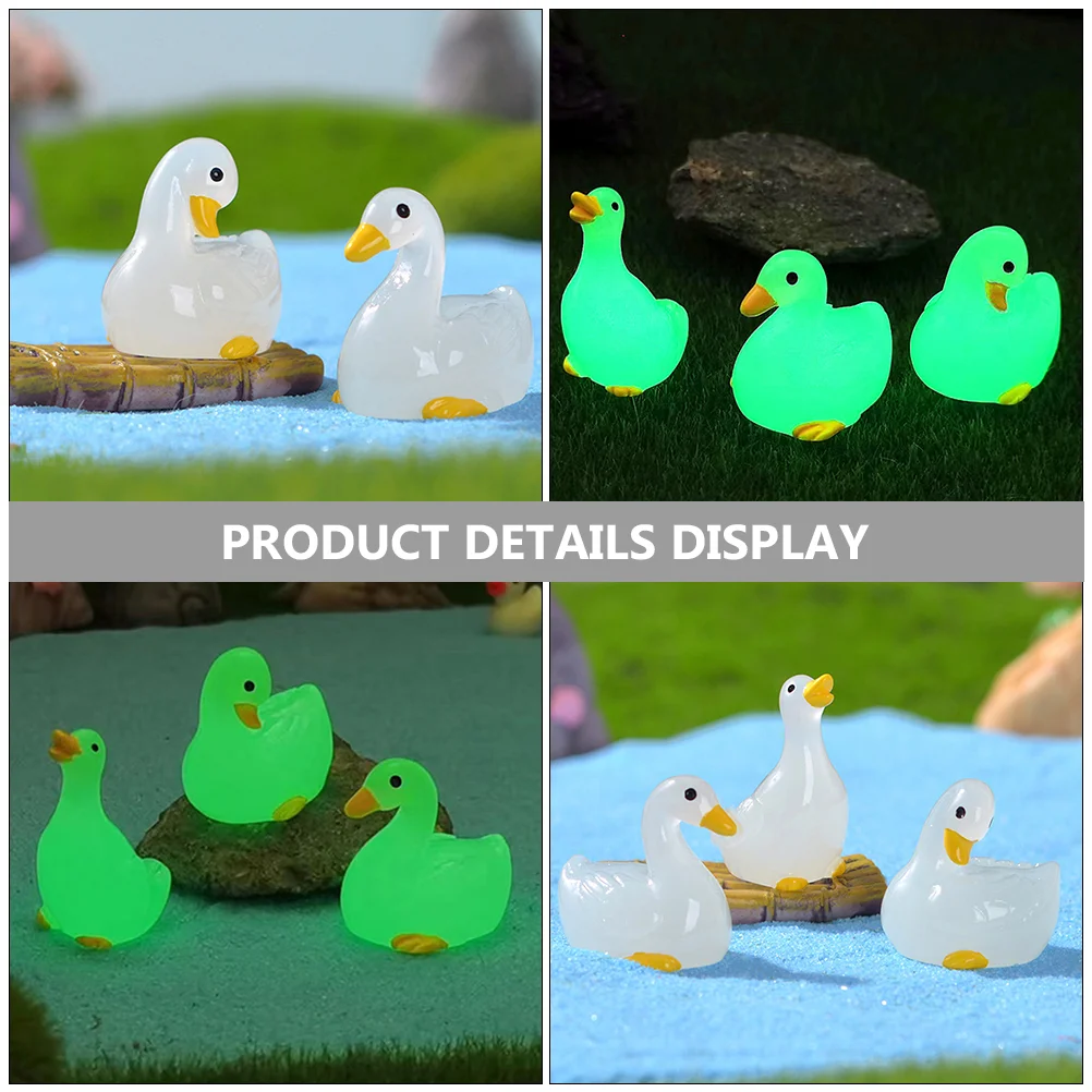 6 шт. миниатюрные животные аквариум светящиеся декоративные фигурки крошечные