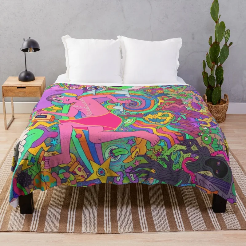 

The Midnight Gospel TrippyThrow Blanket Soft Plaid Custom Blanket