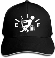 gas gauge empty full trucker baseball cap adjustable peaked sandwich hat