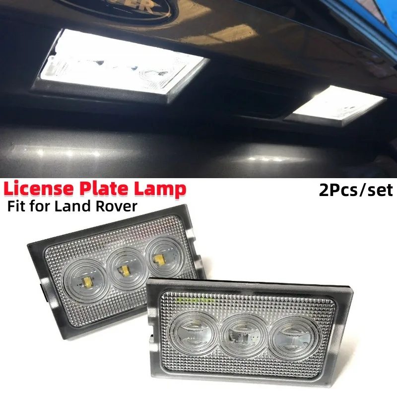 

2Pcs/set Car LED License Plate Lamp Car Light for Land Rover
