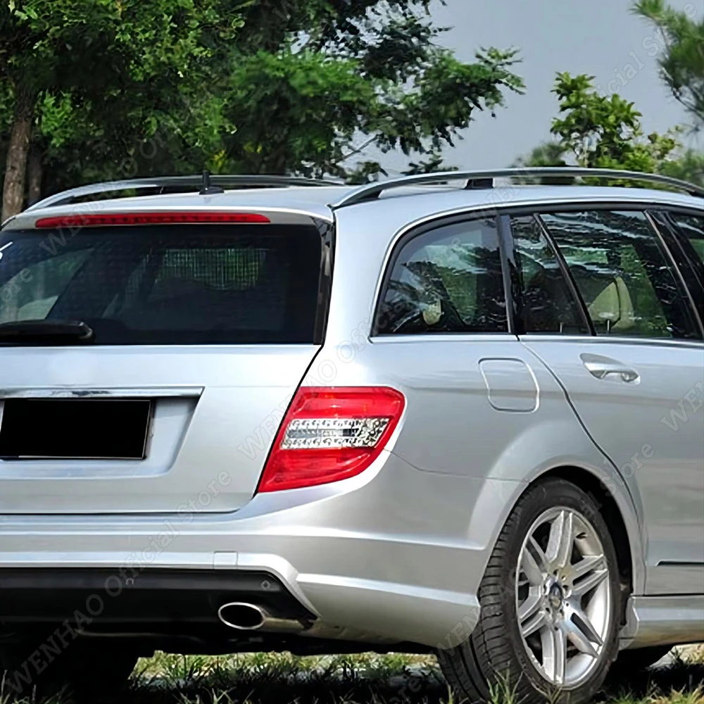 Rear Window Side Spoiler For Mercedes-Benz C-Class W204 Variant Wagon Travel Version 2007-2014 C200 C260 ABS Gloss Black Spoiler