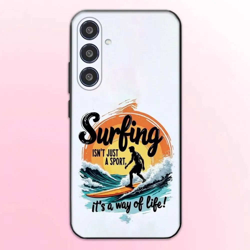 Фото Чехол для телефона Surf Beach Rips Curls для Samsung Galaxy A73, A72, A71, A70, A53, A52, A51, другие мягкие черные чехлы №5