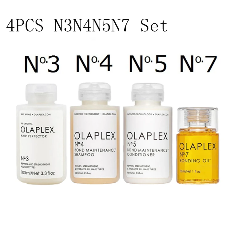 

4PCS Olaplex No.3/4/5/7 Set Hair Shampoo Perfector And Condition Anti-high Temperature Repair Bonding Oils Hair Nursing Mask