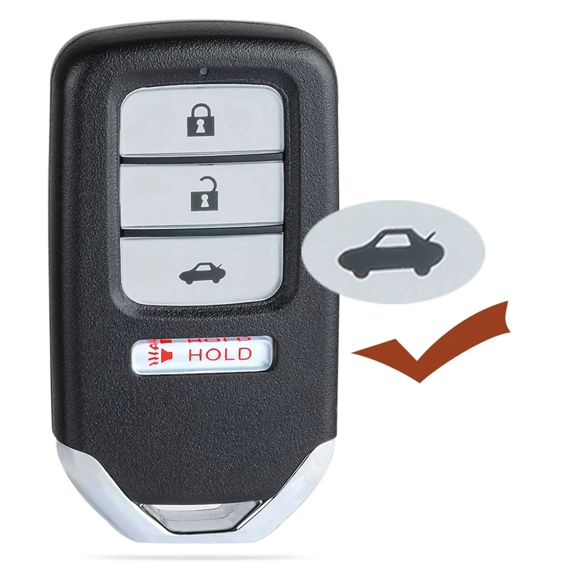 KEYECU FCC ID CWTWB1G0090 для Honda Accord 2018 2019 2020 2021 433 92 МГц 4A Chip 4 / 5 кнопочная безключевая