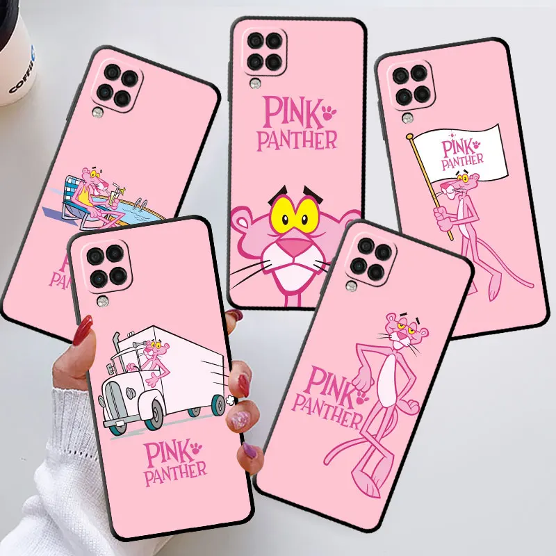 Милый Забавный розовый чехол с пантерой для Samsung Galaxy A52 A50 A51 A12 A70 A30 A40 A20 A10 Note 20 Ultra 10 Plus A20e A32, чехол для телефона