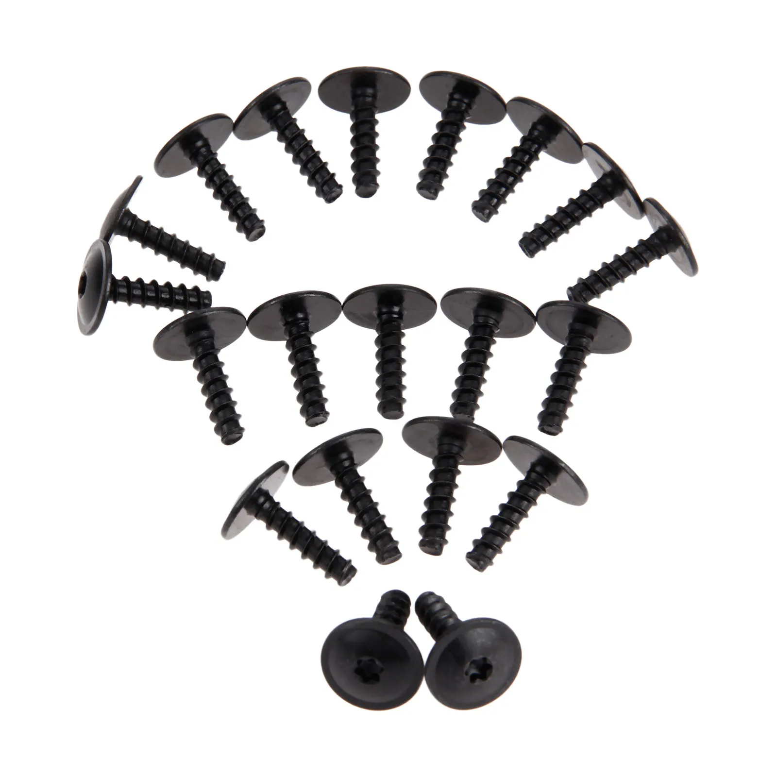 

20PCS Car Fastener Clip Engine Cover Undertray Splashguard Wheel Arch Mudguard Screw Buckle Mud Splash Guard Torx Screws Black
