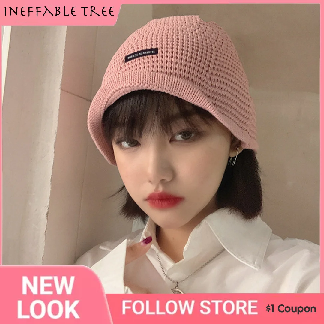 

Knitted Beanie Women's Hat Men Skullies Beanies Summer Breathable Casual Slouchy Hat Crochet Beanie Hat Female Beggar Cap Gorras