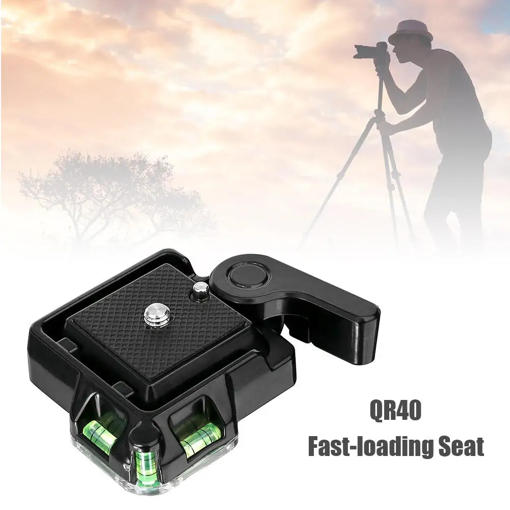 

QR40 PTZ Holder Camcorder Tripod Monopod Ball Head Quick Release Plate Holder for DSLR Cam Solve and Release the Camera Quickly