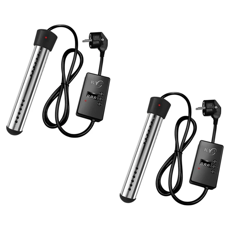 

Электрический нагреватель для бойлера, 2 шт., 2500 Вт, нагревательные элементы, портативная погружная подвеска, стандартная европейская вилка