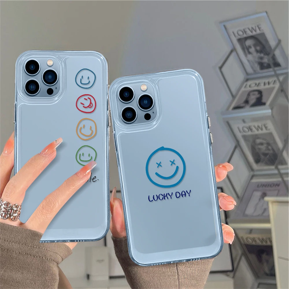 

Funny Abstract Smiley Face Phone Case for iPhone 13 12 11 Pro Max Mini XS XR X Protection Shell Cover for iPhone14ProMax Coque