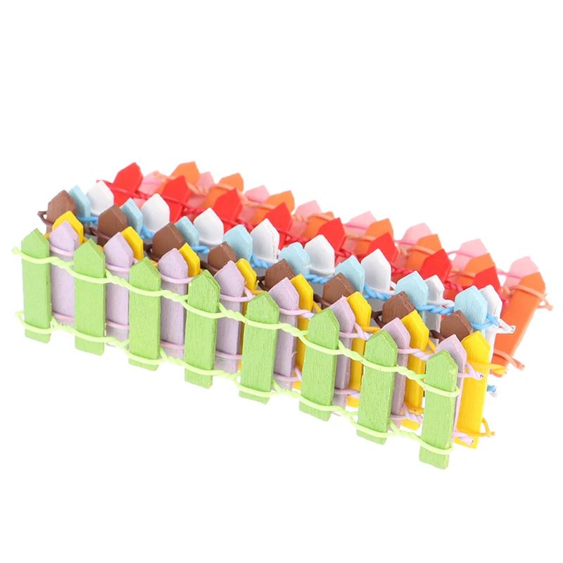 

5pcs Lattice Wooden Fence Mini Signs Fairy Dollhouse Garden Plant Figurine Decor Ornament Landscape Miniature Tool[Random Color]