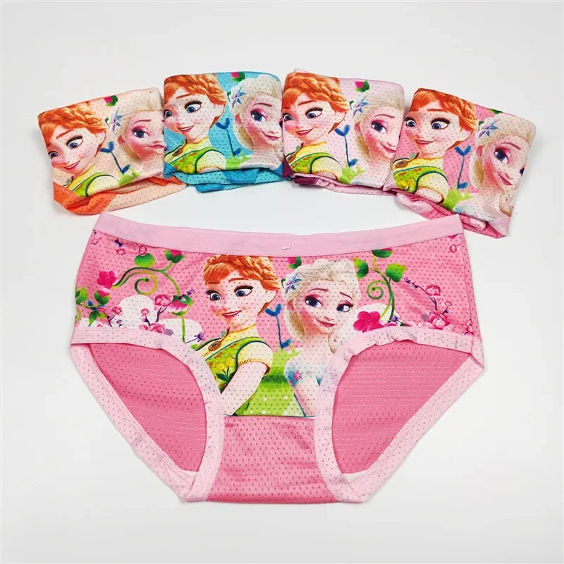 

Нижнее белье для девочек Disney, Эльза, Модальные трусы с принтом из мультфильма «Холодное сердце», мягкие детские шорты-боксеры, детское нижнее белье
