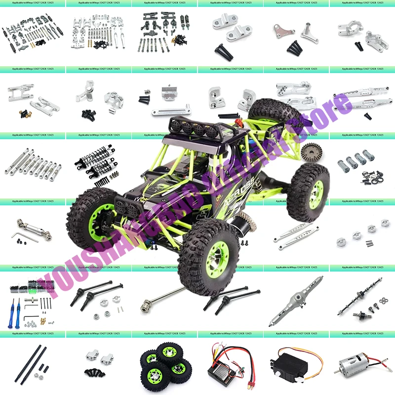 Wltoys-piezas Coche A Control Remoto Modelo FY-03 Piezas Metal Mejoradas Asiento Oscilante Color Azul 1/12 12428 12423 12427
