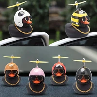 16 styles car interior decoration yellow duck with helmet for bike motor without lights duck in the car car accessories