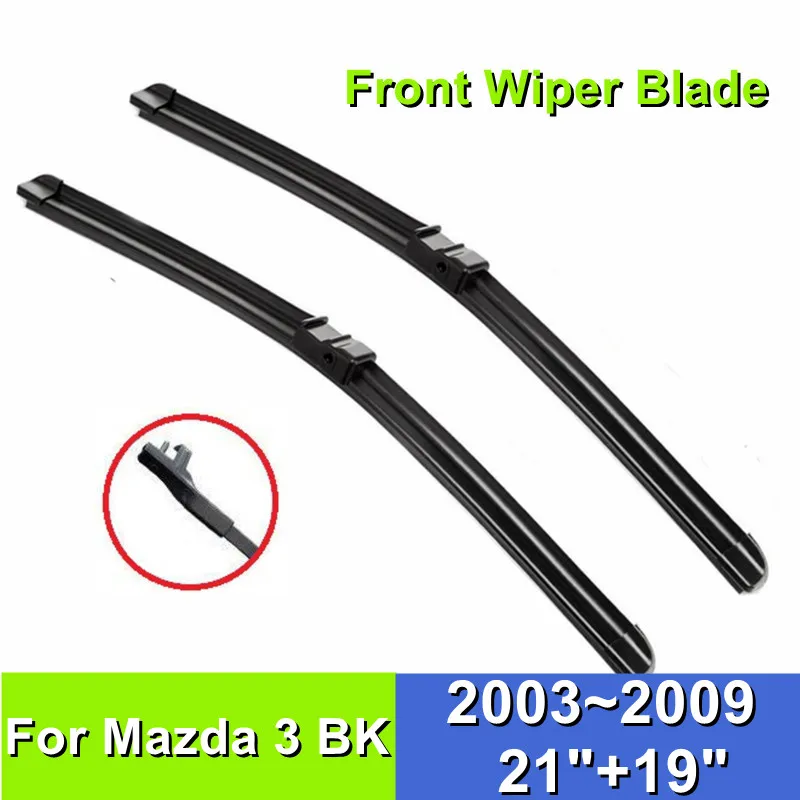 

Wiper Blade For Mazda 3 BK 21"+19" Car Windshield Windscreen Rubber 2003 2004 2005 2006 2007 2008 2009
