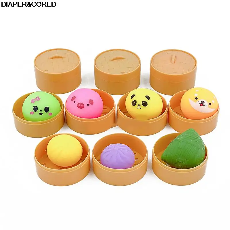 

1pcs New Steamer Decompression Simulation Stuffed Bun Toy Venting Steamed Bun Large Size Stuffed Bun Rebound Decompression Toy