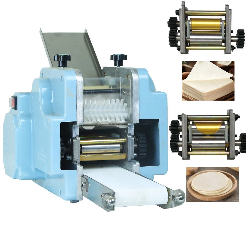 

110V 220v commercial electric Dumpling wrapper machine pastas processor maker wonton skin slicer rolling pressing round square