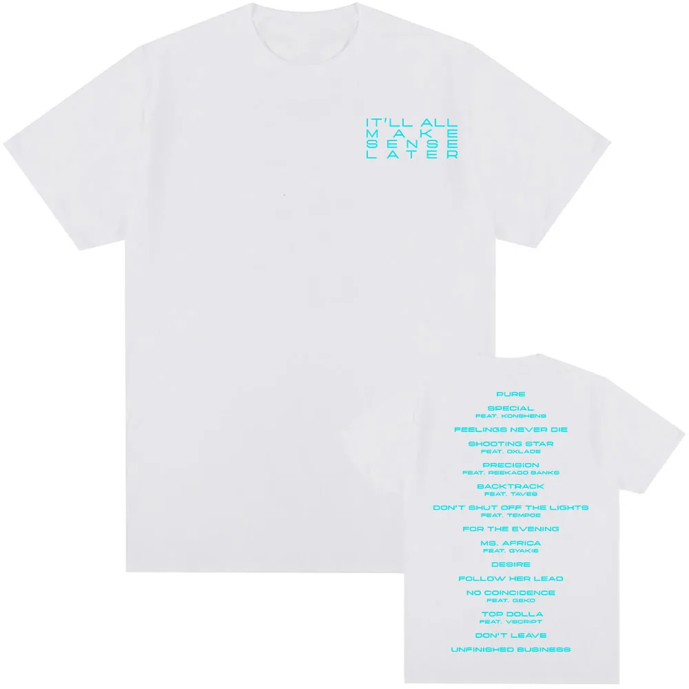 Eric Bellinger It'll All Make Sense Later Album Футболка Хлопок Мужчины Женщины Летняя футболка